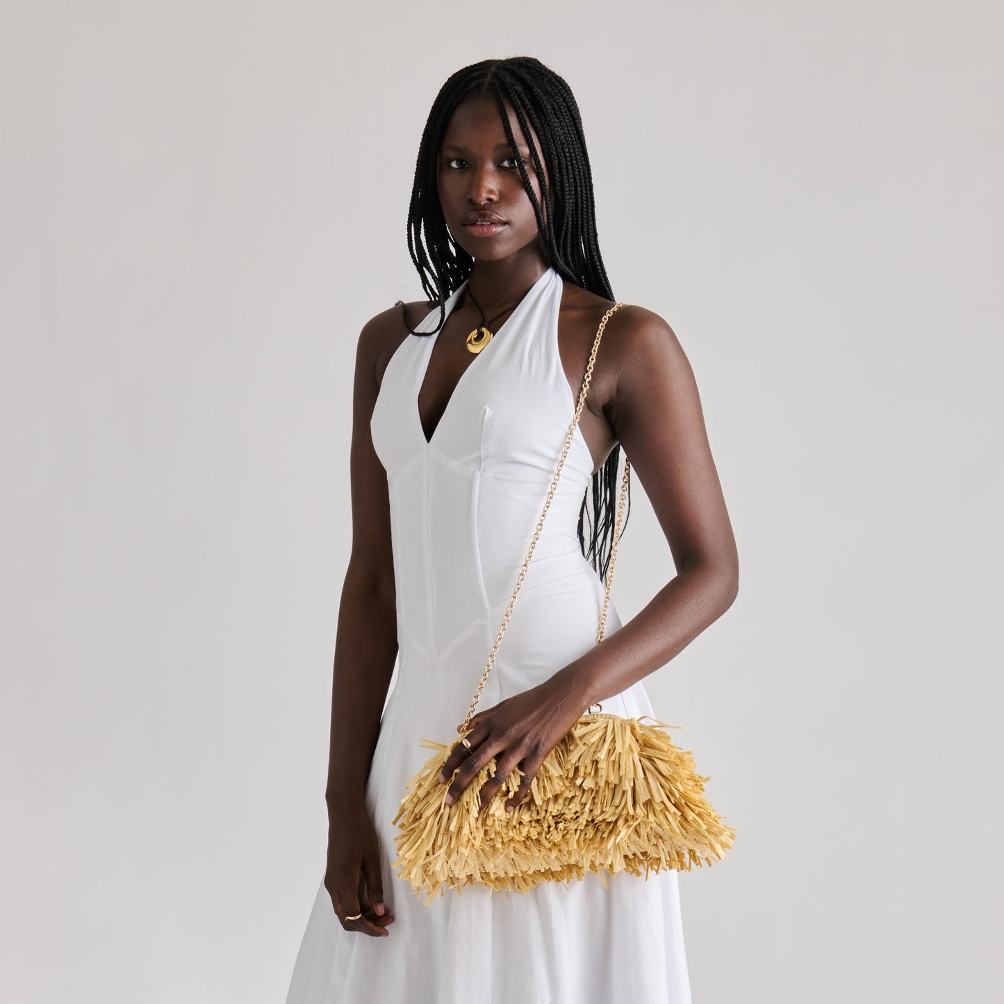 Dolce Vita Serina Natural Raffia Clutch