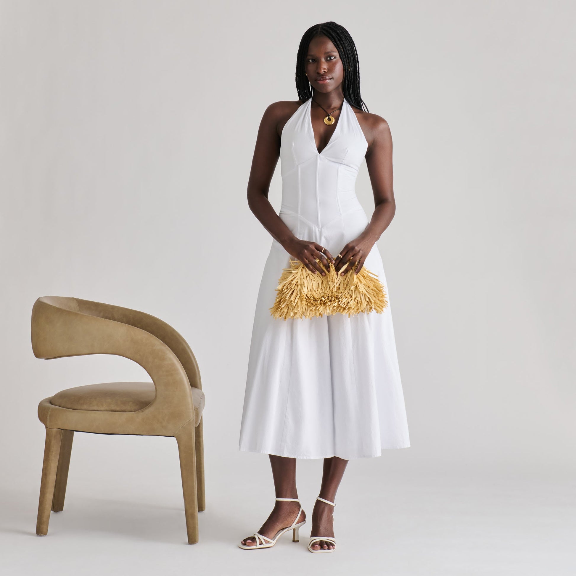 Dolce Vita Serina Natural Raffia Clutch
