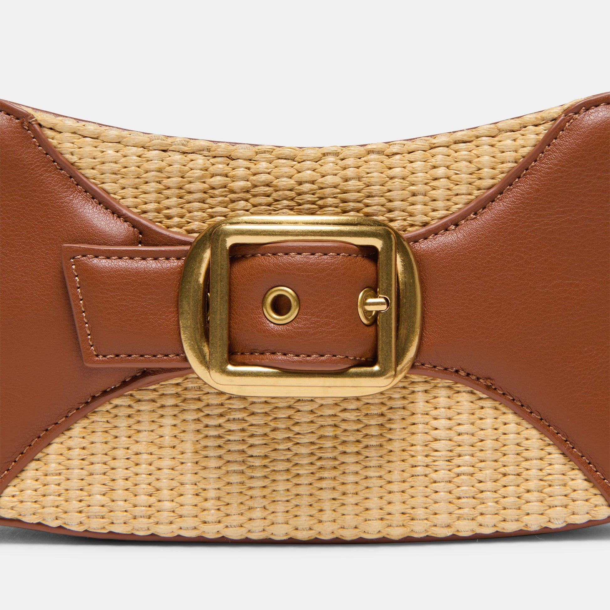 Dolce Vita Nuala Raffia Saddle Stella Handbag