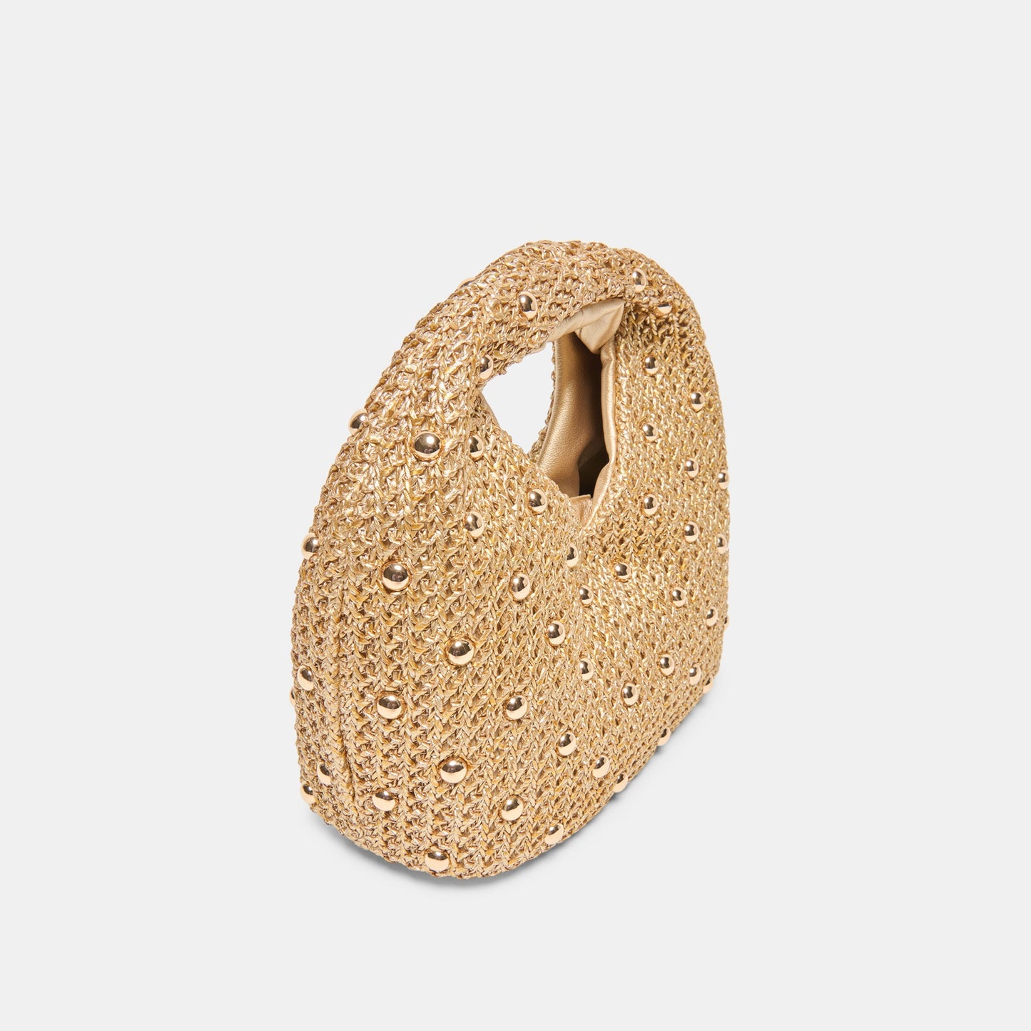 Dolce Vita Dahlia Gold Raffia Handbag
