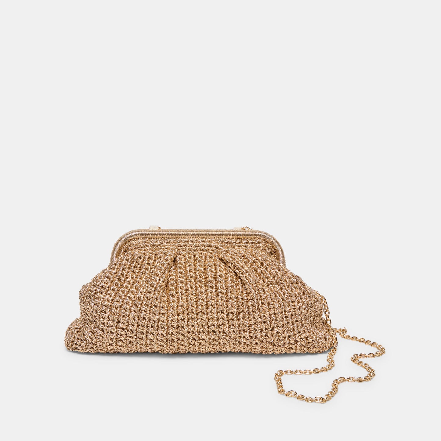 Dolce Vita Ione Gold Crochet Clutch