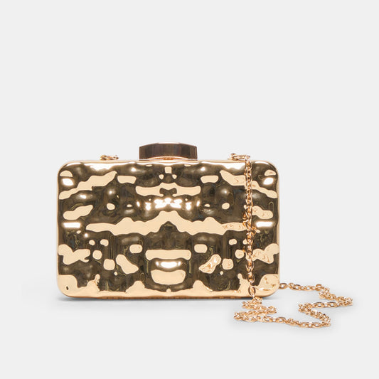 Dolce Vita Delia Gold Metal Clutch