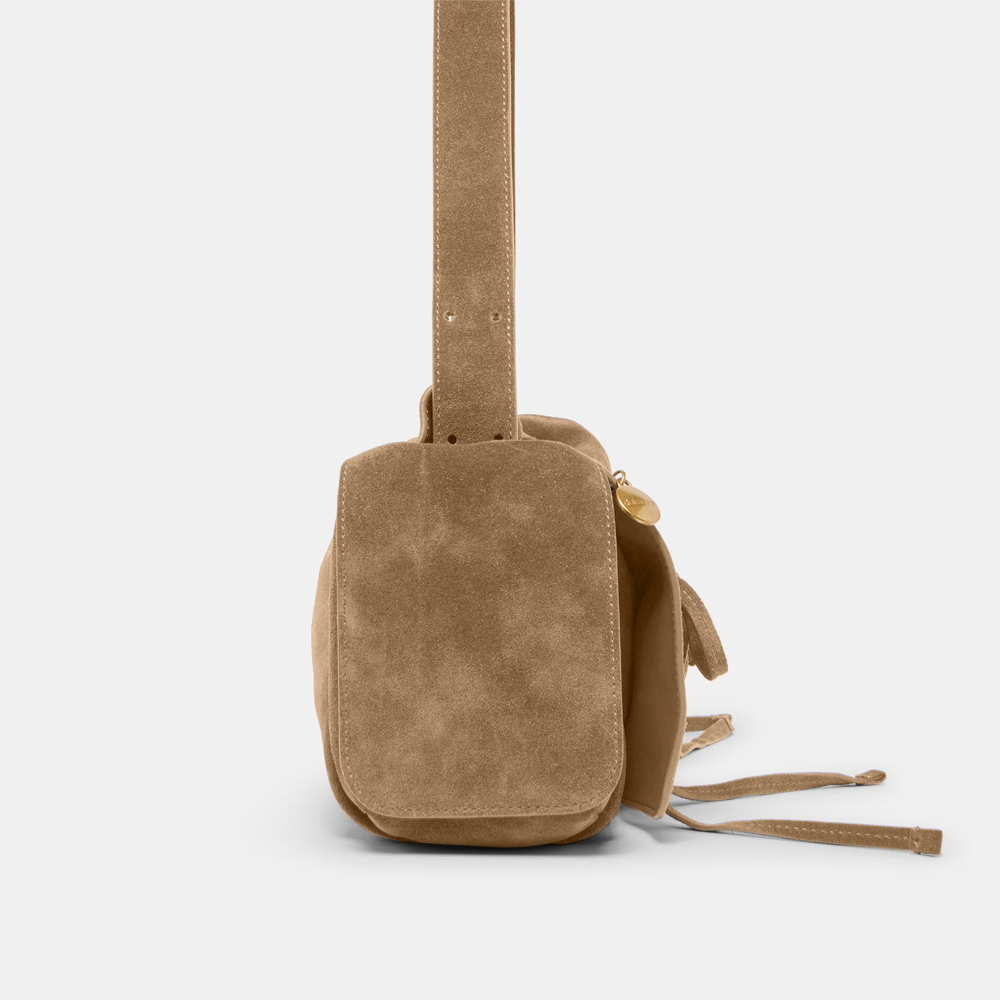 Dolce Vita Hudson Olive Suede Shoulder Bag