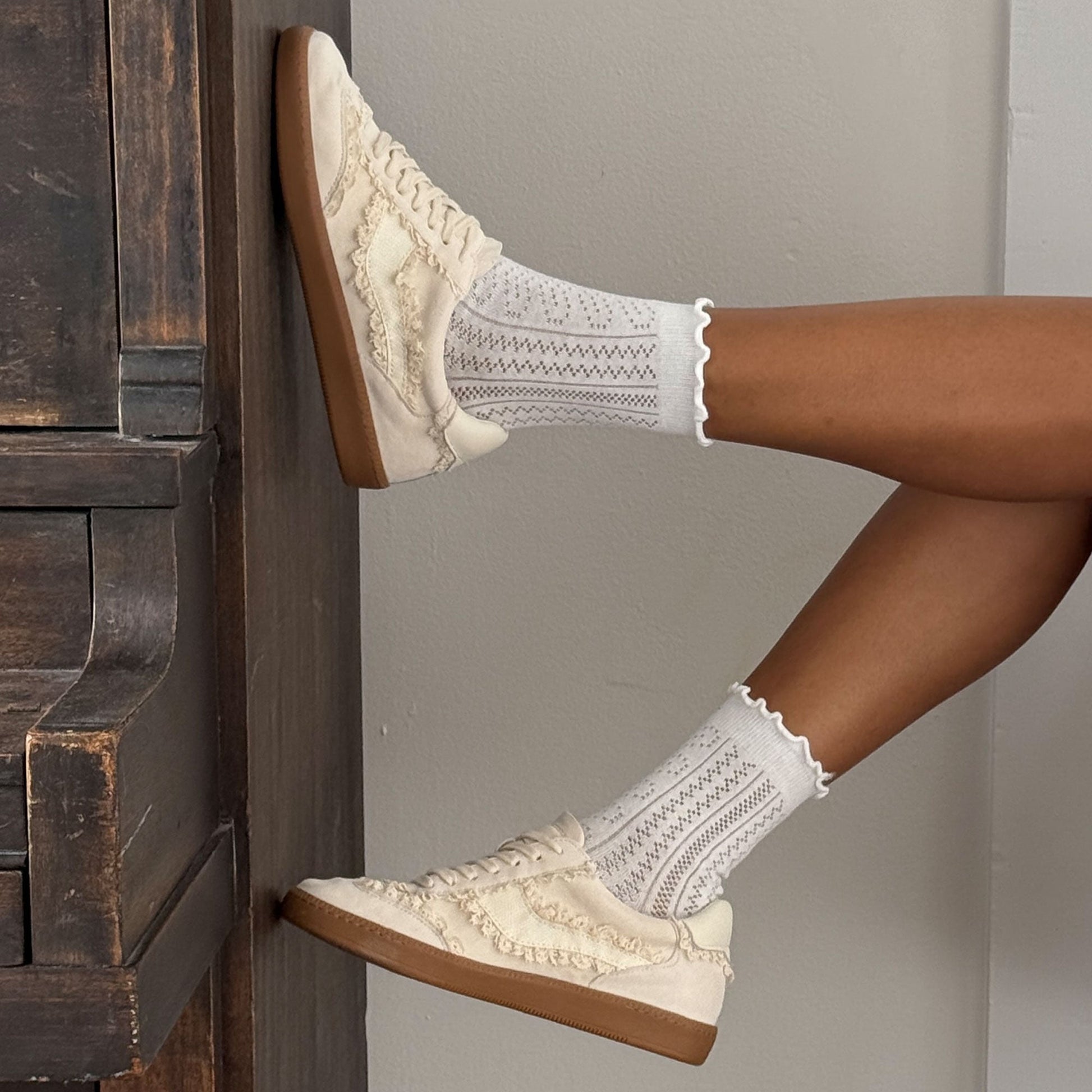 Dolce Vita POINTELLE SOCKS WHITE
 – Dolce Vita