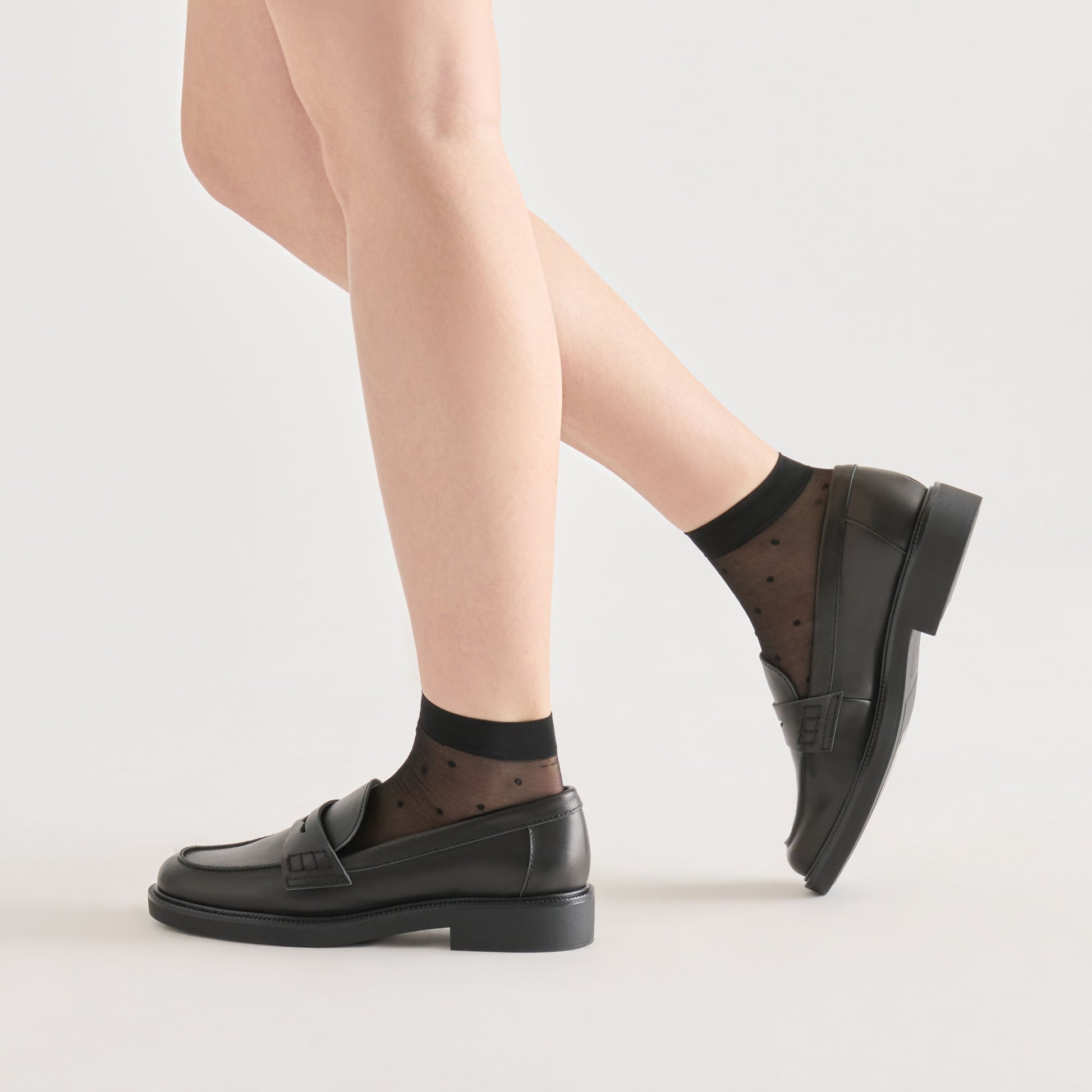 Dolce Vita 3-Pack Ditsy Dot Black Sheer Anklet Socks