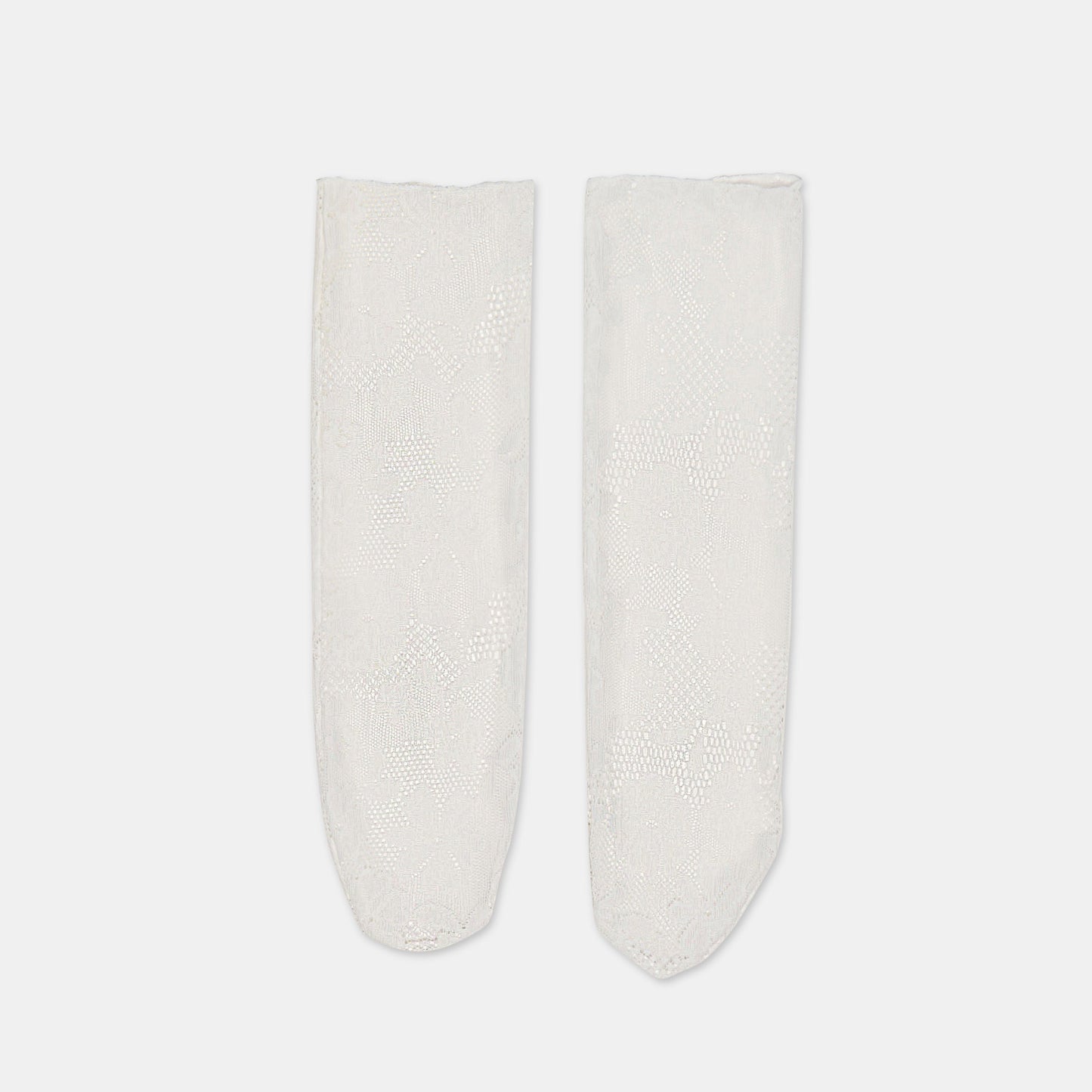 Dolce Vita Floral Lace White Slouch Socks