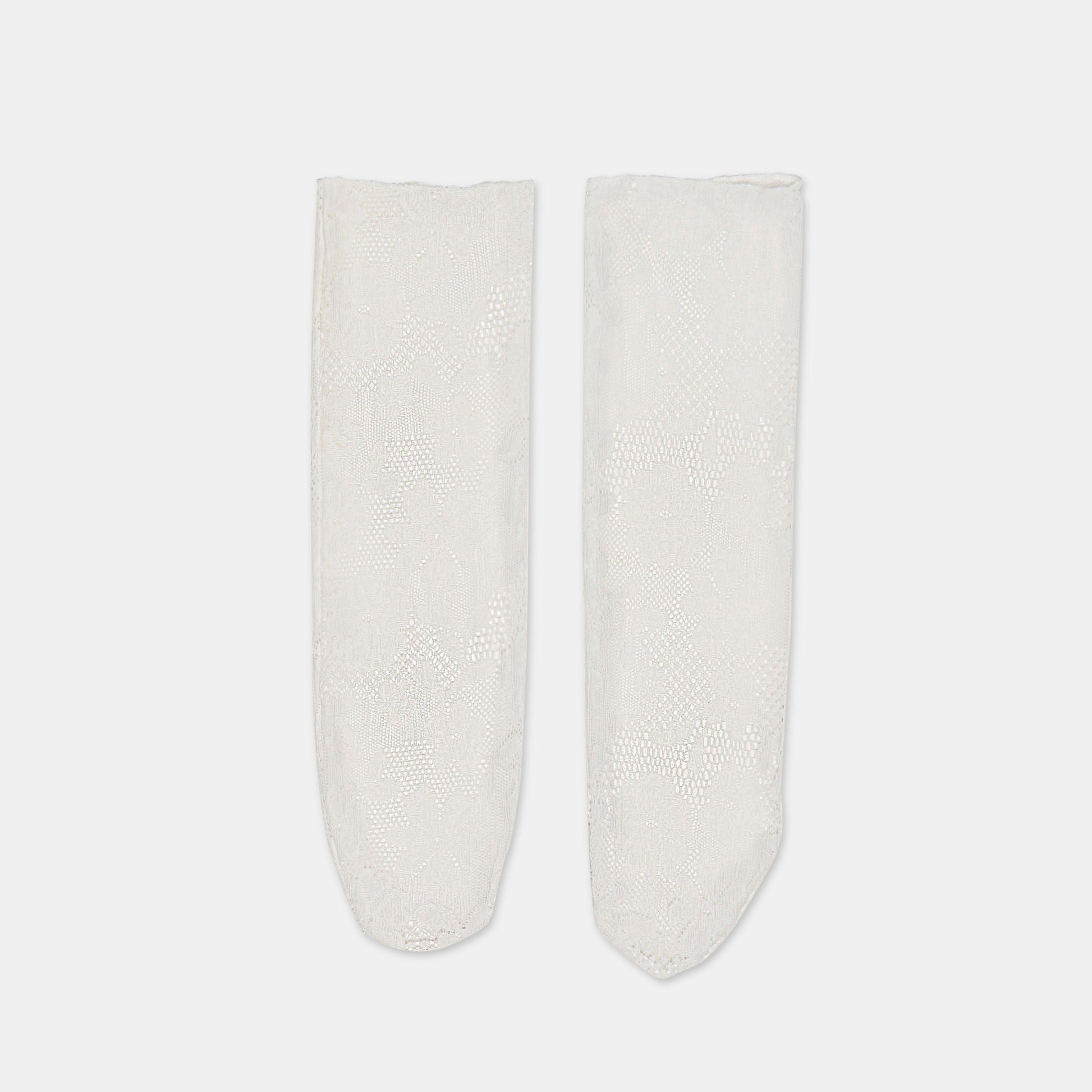 Dolce Vita Floral Lace White Slouch Socks