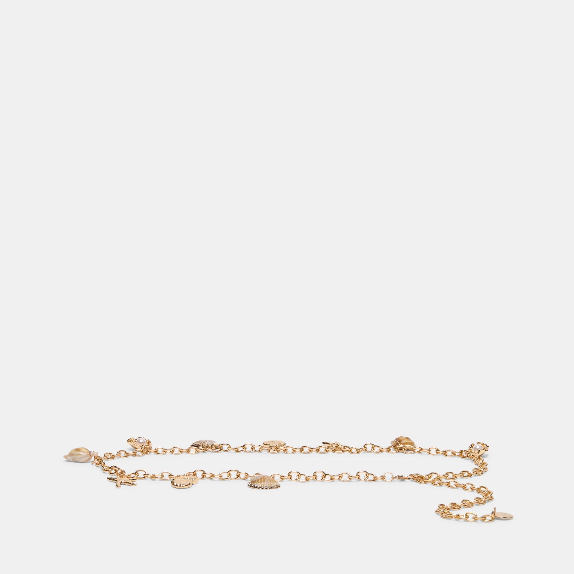 Dolce Vita Shell Gold Chain Link Belt