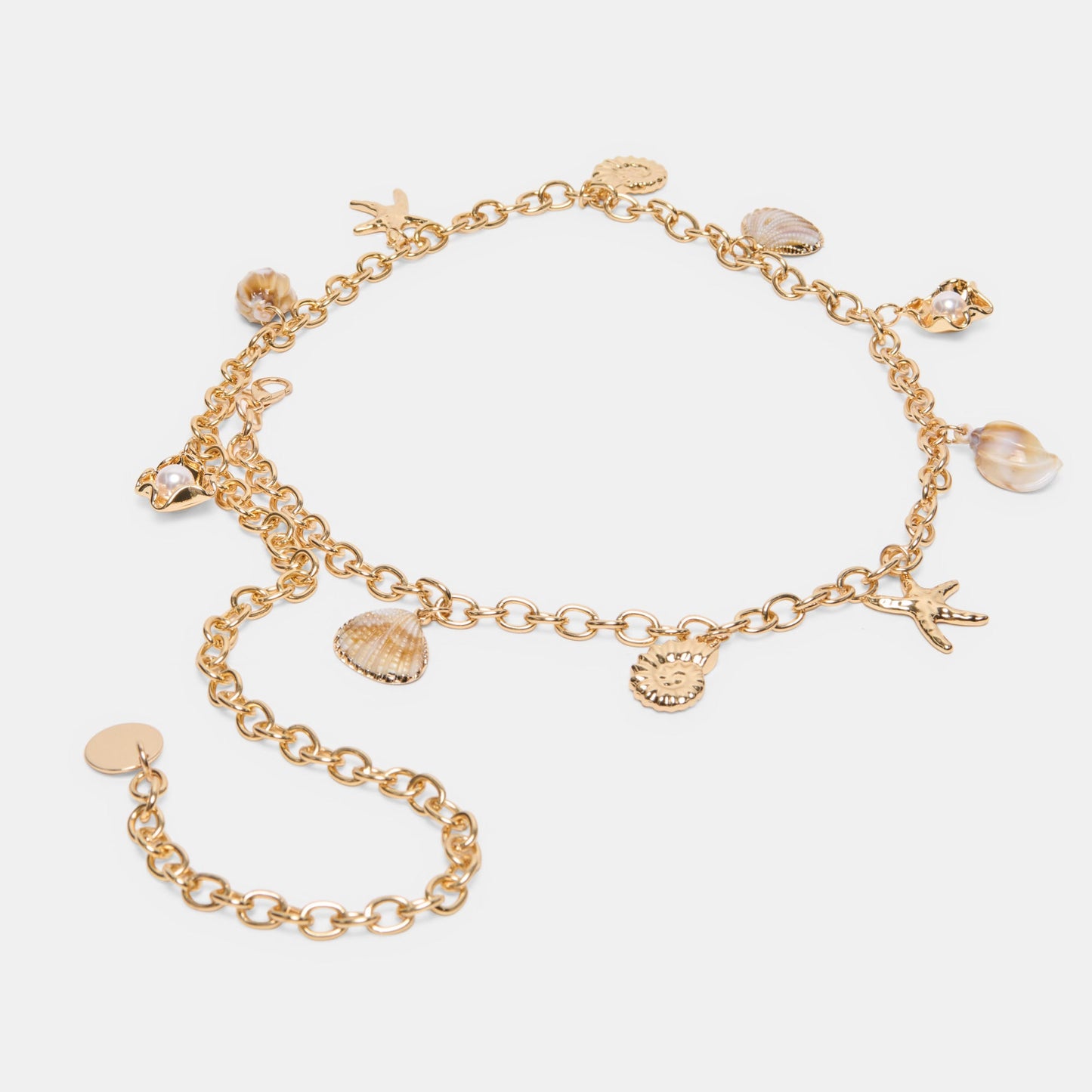 Dolce Vita Shell Gold Chain Link Belt