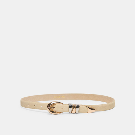 Dolce Vita Mixed Metal Sand Suede Buckle Belt