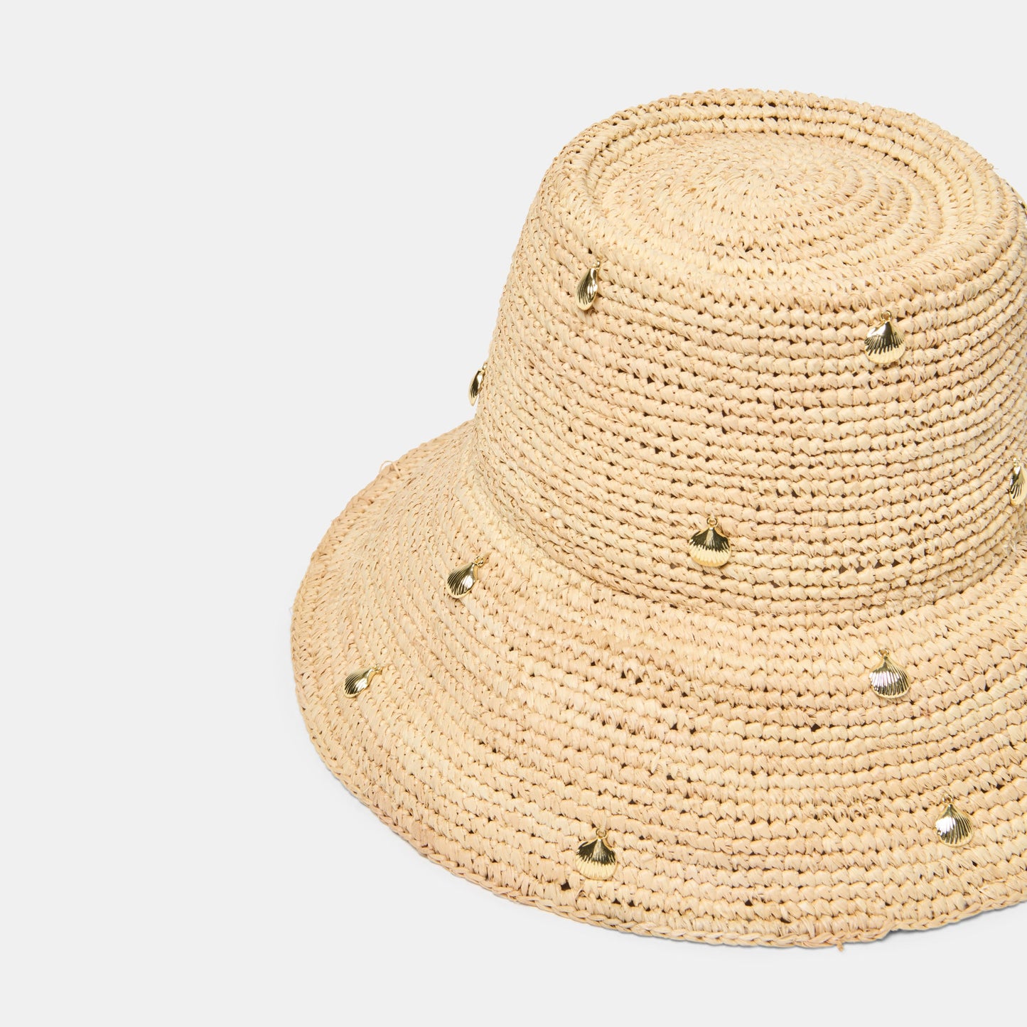 Dolce Vita Straw Natural Cloche with Charms