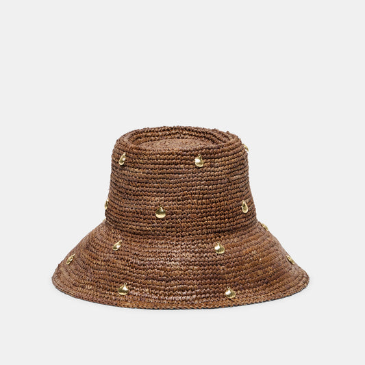 Dolce Vita STRAW CLOCHE WITH CHARMS BROWN
 – Dolce Vita