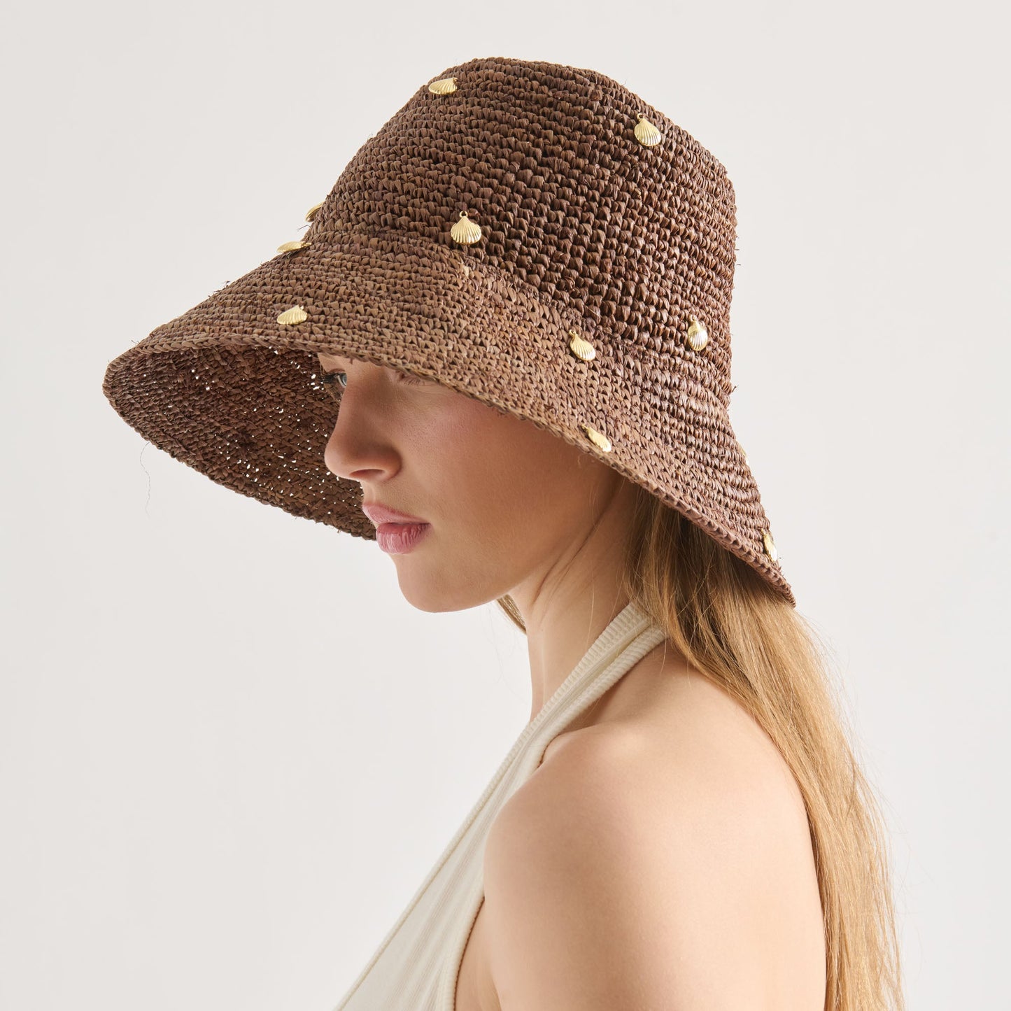 Dolce Vita STRAW CLOCHE WITH CHARMS BROWN
 – Dolce Vita