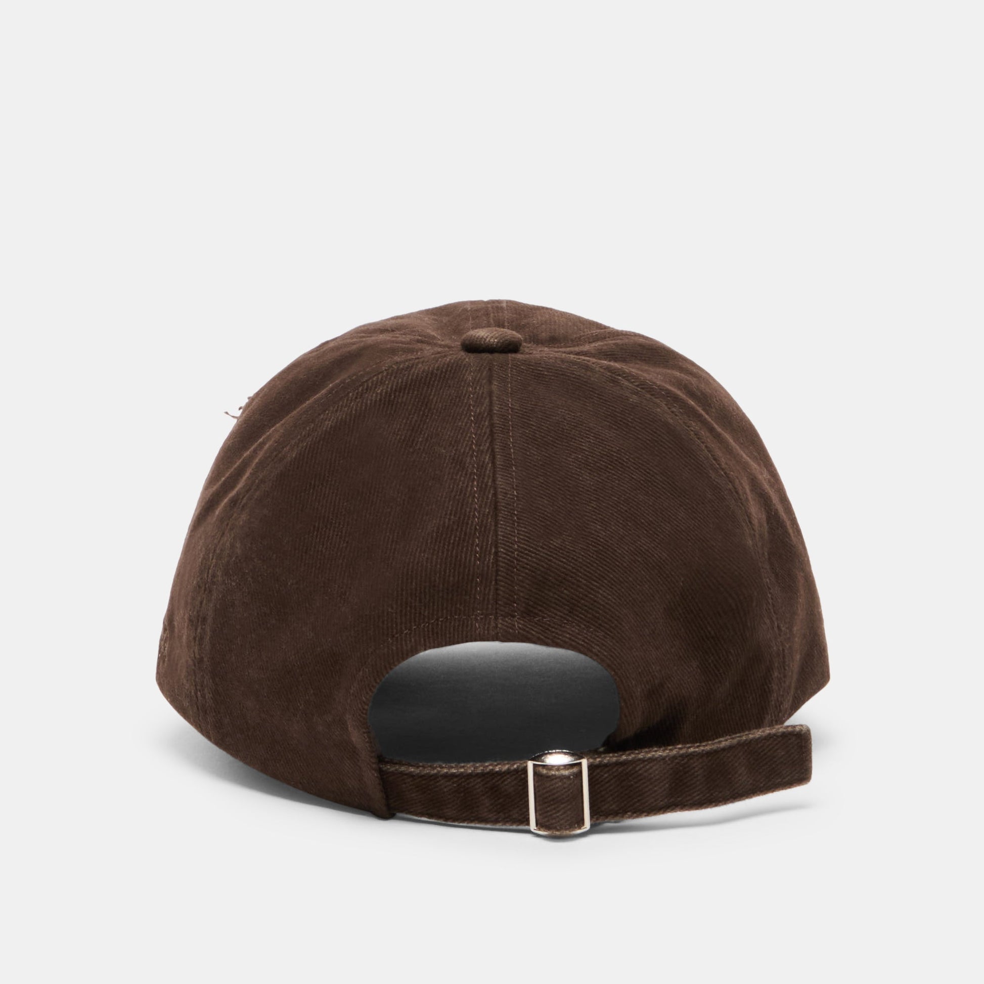 Dolce Vita Distressed Dark Brown Baseball Cap with Embroidery