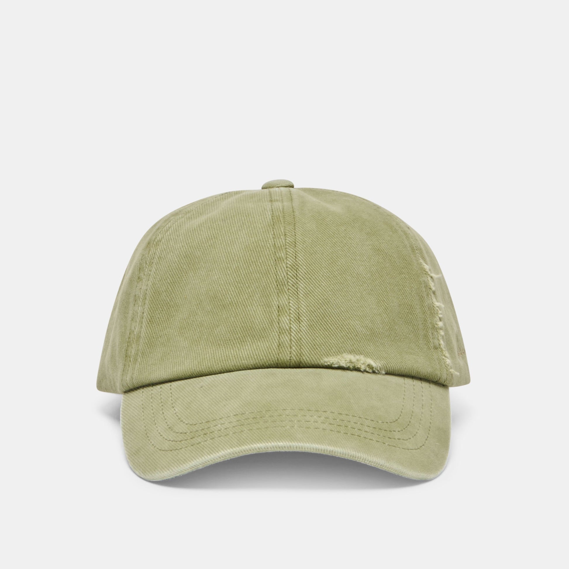 Dolce Vita Distressed Olive Baseball Cap with Embroidery